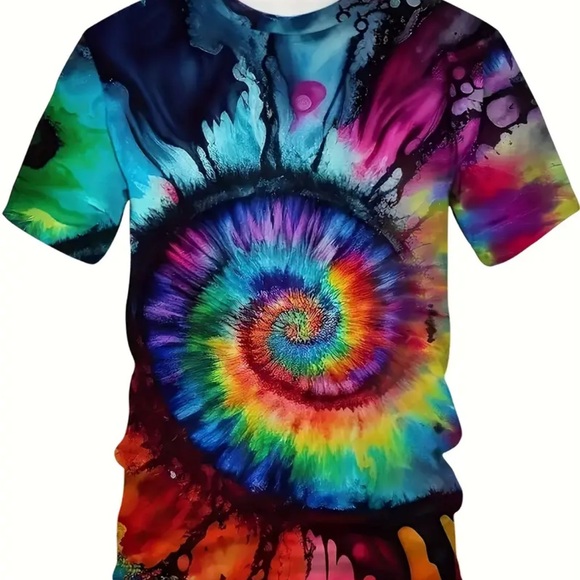 NWT!!!Men's Tie-Dye Spiral Shirt - Picture 3 of 6